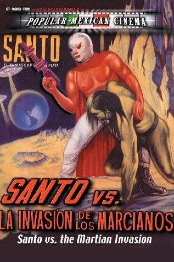 Santo el Enmascarado de Plata vs 'La invasión de los marcianos' Plakat