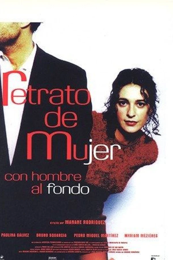 Retrato de mujer con hombre al fondo Plakat