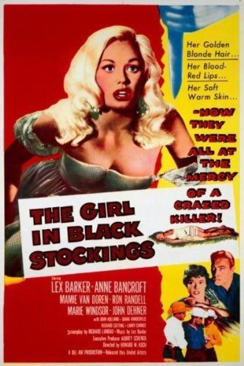 The Girl in Black Stockings Plakat