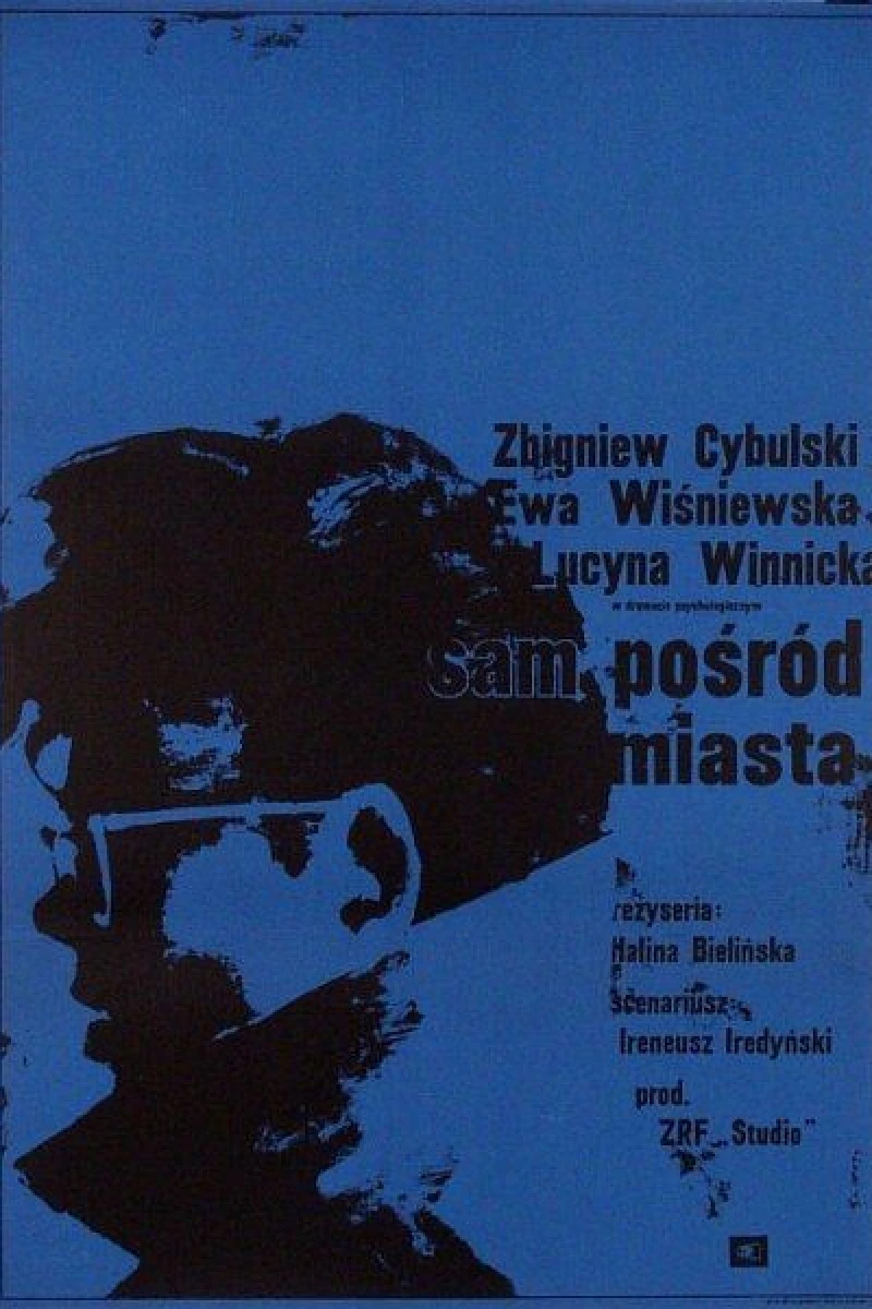 Sam posród miasta Plakat