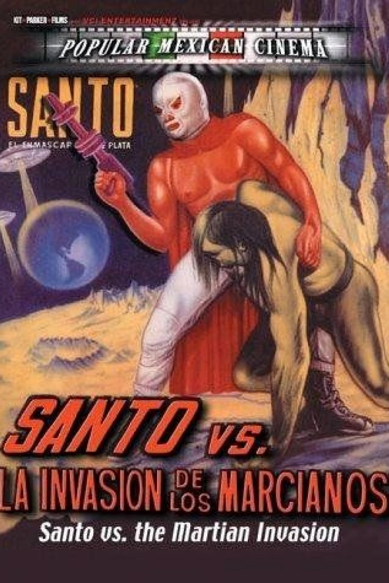 Santo el Enmascarado de Plata vs 'La invasión de los marcianos' Plakat