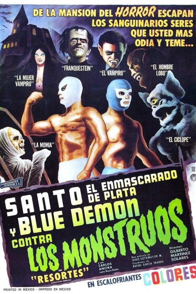 Santo and Blue Demon Against the Monsters Plakat