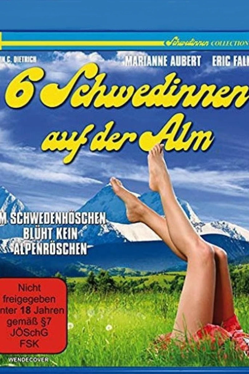 Sechs Schwedinnen auf der Alm Plakat