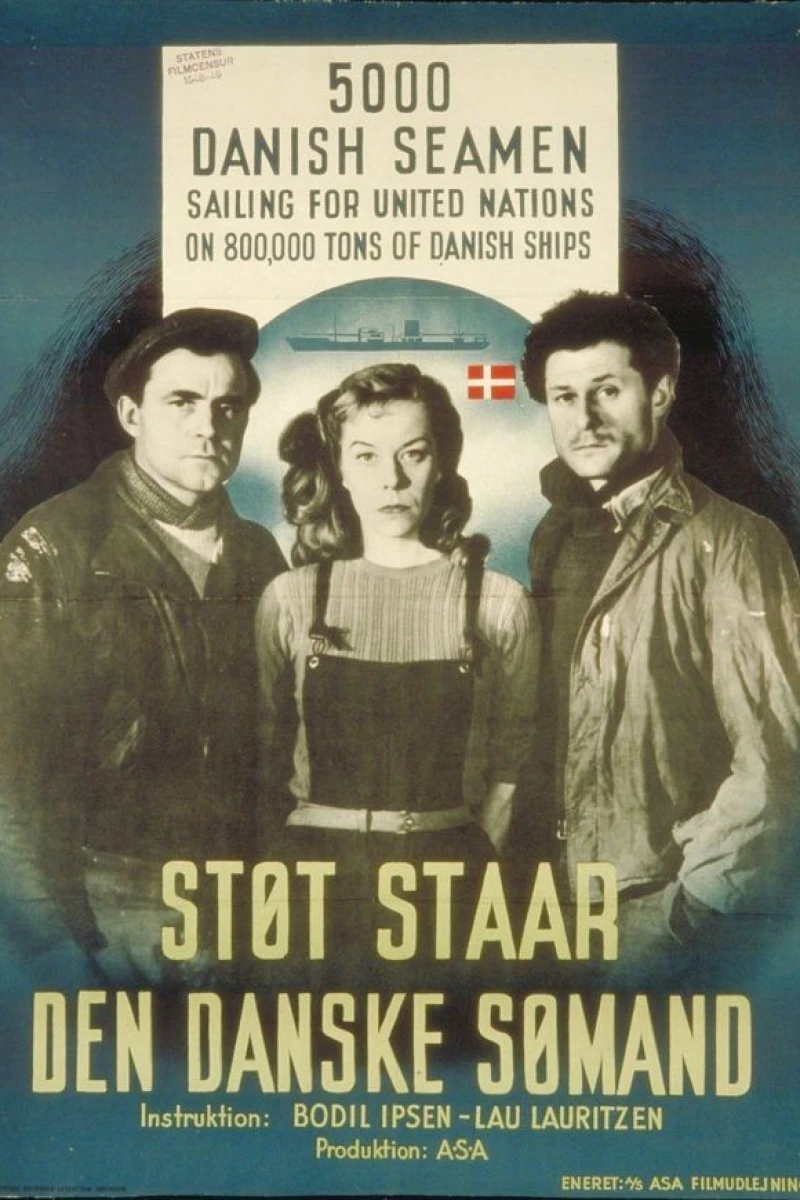 Stoet staar den danske soemand Plakat