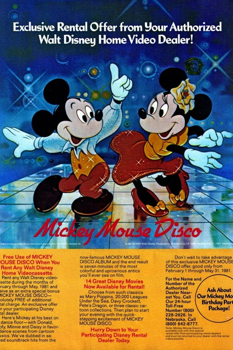 Mickey Mouse Disco Plakat