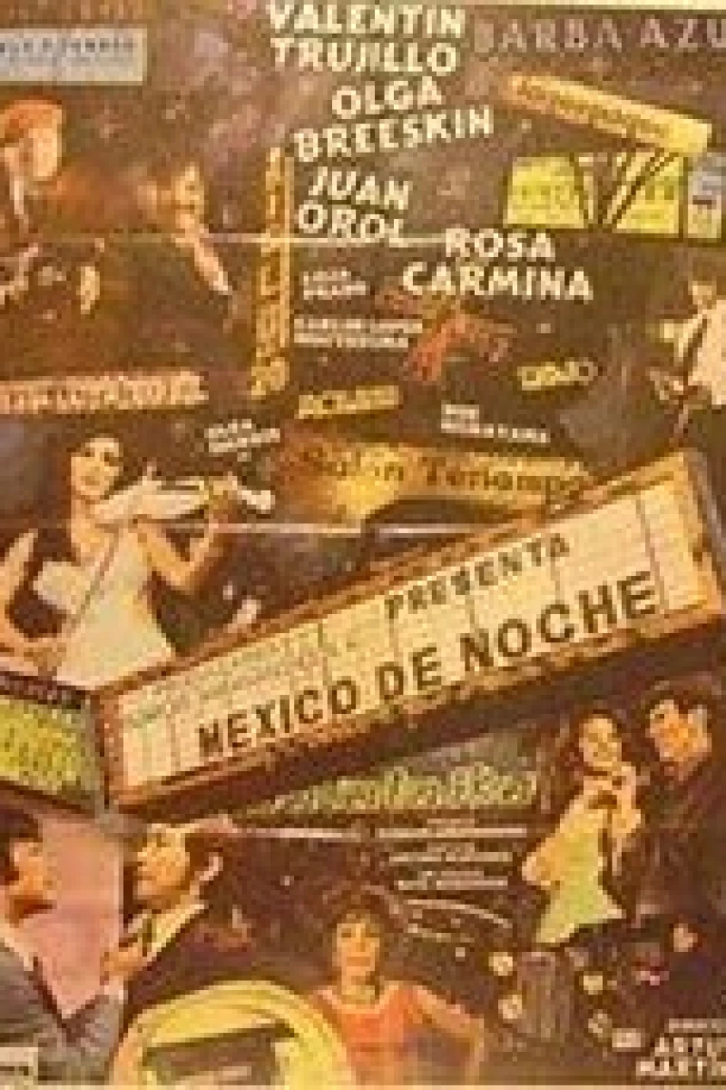 México de noche Plakat