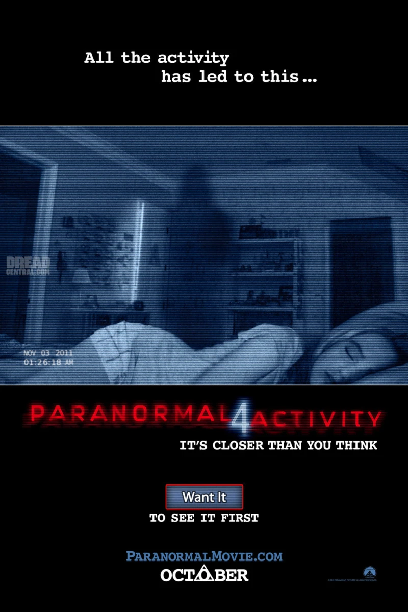 Paranormal Activity 4 Plakat