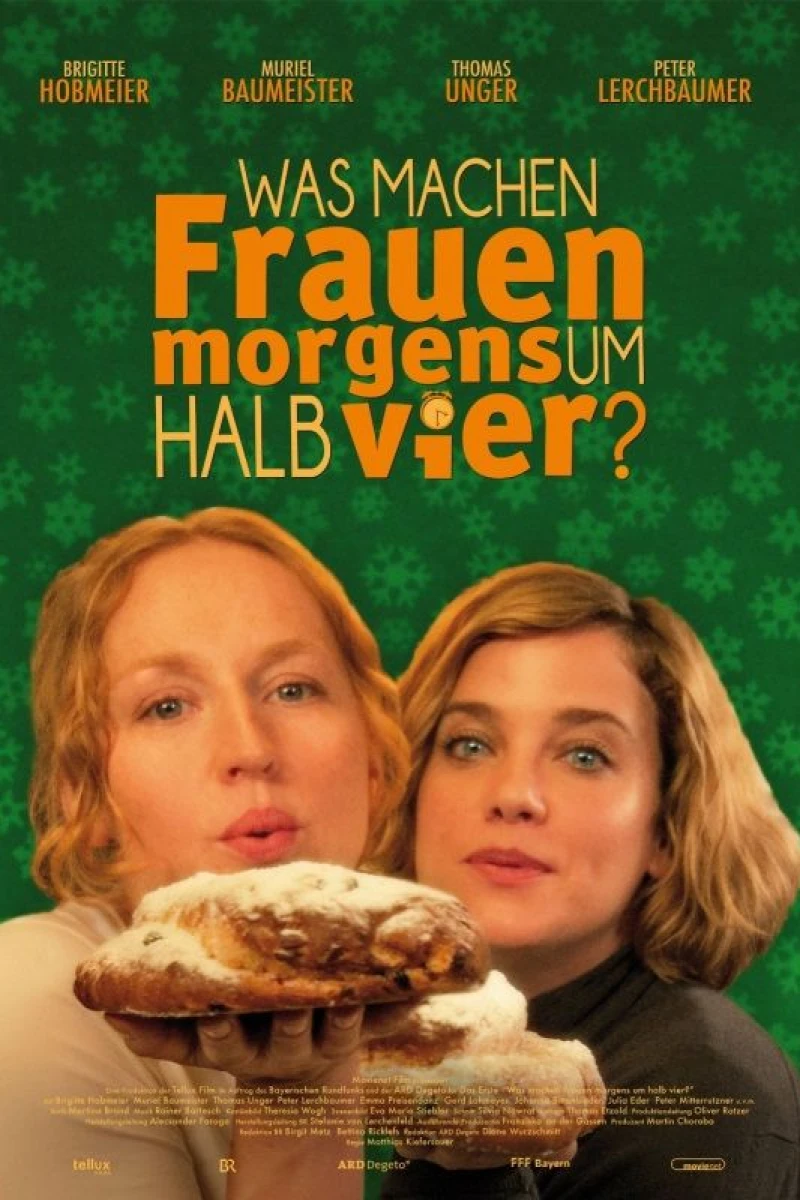 Was machen Frauen morgens um halb vier? Plakat